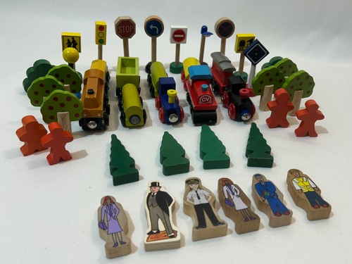 Wooden trains trees - trains,