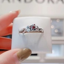 New Ring Rose Sterling Silver S925 190017 C0 Beauty and the Beast With Bag XMAS