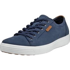 Ecco Shoes Soft 7 Mens Blue Lion Soft Leather Shoes Trainers Size  8-12