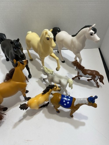 Lot toy horses - toy, plastic