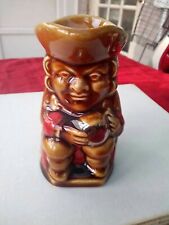 Vintage Lord Nelson Pottery England Golden Brown Ceramic Small Toby Jug 