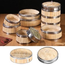 Stainless Steel Bamboo Steamer Bamboo Chinese Food Tools New Bamboo basket