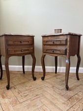 A Pair Of  Vintage French Bedside Tables 