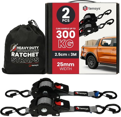 Auto retract ratchet - ratchet, straps