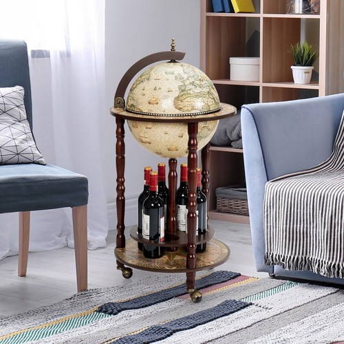 Wood globe drink cupboard - cupboard, wine
