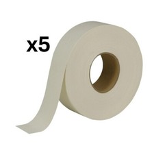 Bulk Pack of 5x Diall Paper White Joining Tape Plasterboard Tape (L)30M (W)50mm