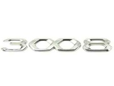 Chrome Silver Bonnet Badge Emblem for Peugeot 3008 GT 20- P84 (facelift)