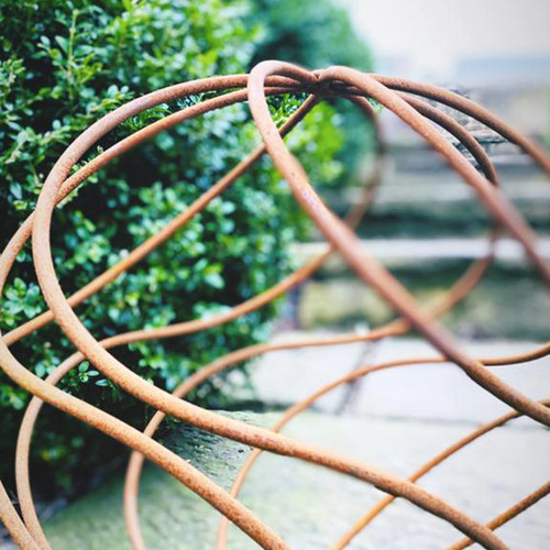 Large metal rustic sphere - metal,