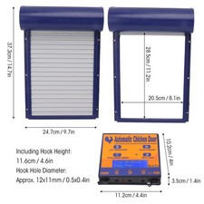 Blue Automatic Chicken Coop Door Programmable Aluminum Chicken Coops Door Op HOT
