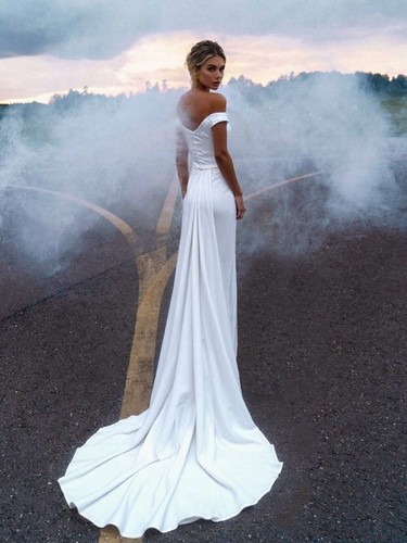 Women white bodycon maxi - white,