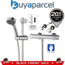 Triton Dene Cool Touch Thermostatic Bar Mixer Shower Chrome Fast Fit Kit + Riser