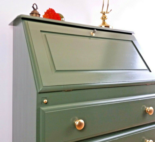 Vintage writing bureau pine - bureau,,
