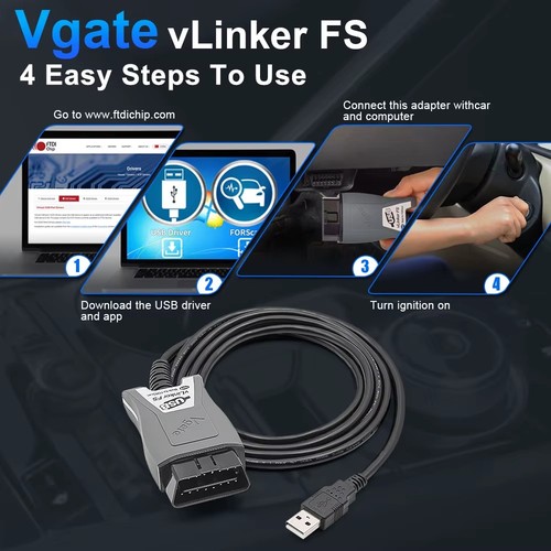 Vgate vlinker usb - vgate, fs