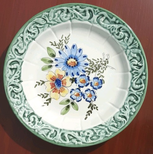 Vintage ceramic plate blue - 9",