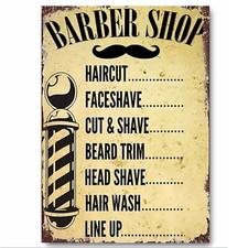 Barber Shop Price List Write