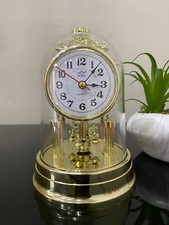 Retro European Golden Table Clock Vintage Style with Pendulum Home Decor