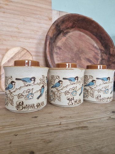 Vintage tea coffee sugar blue - vintage,