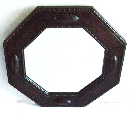 Antique bevelled wall mirror - antique,