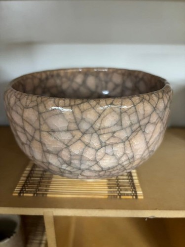 Crackle glaze matcha bowl - matcha,