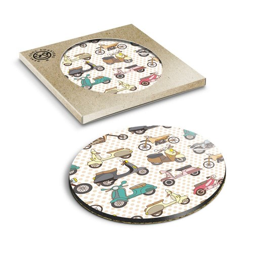 Boxed round coasters - x,