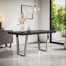 ARIA DINING TABLE w CHROME