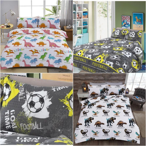 Kids football dinosaur - football, duvet