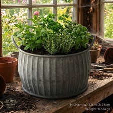 Vintage Old Style Galvanised