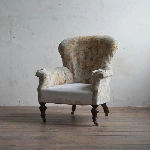 Antique spoonback armchair - antique,