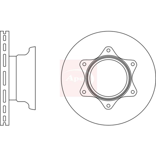 Brake discs vented - 2x, for
