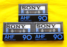 3x Sony AHF 90 Cassette Tapes 1978 + Original Packaging + Sealed + Made in Japan +