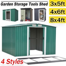 New Metal Garden Shed 6 X 4, 8 X 4, 8 X 6, 10 X 8 Garden Storage WITH FREE BASE