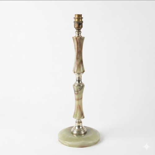 Green onyx table lamp tall - table,