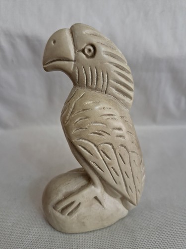 Carved soapstone parrot - carved,
