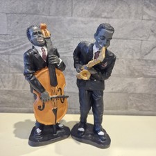 African American Jazz Musician Figurines Set of 2 Musician Figurines
