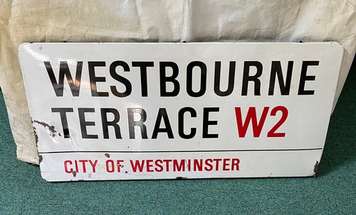 Orig enamel london street - enamel,