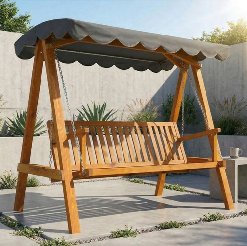 Wooden garden swing - wooden, bench