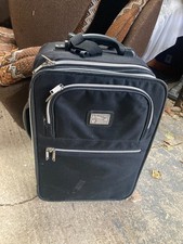 Constellation International Black Suitcase with Wheels & Handle & Compartments