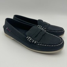Sebago Docksides Women's Casual Navy Suede Slip On Loafer Shoes Size UK 3 EU 36