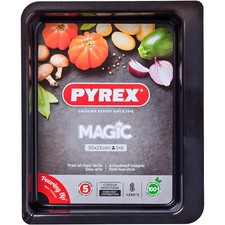 Pyrex Magic Rectangular Roaster 30cm Carbon Steel Non Stick Oven Dish Baking