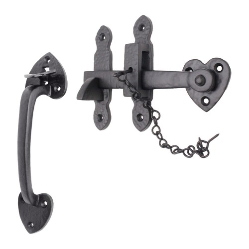 Black iron suffolk thumb latch - suffolk,