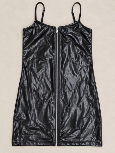 Black wet look mini - mini, size