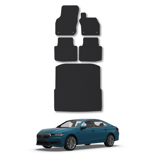 Rubber car mats for skoda - rubber,