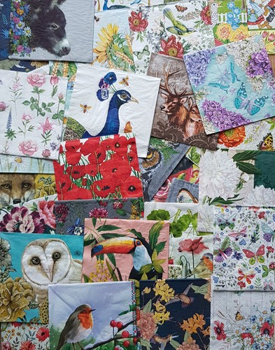 Mixed lot decoupage napkins - mixed,