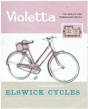 ELSWICK VIOLETTA LADIES BICYCLE ORIGINAL '50's-'60's FACTORY SALES PAMPHLET