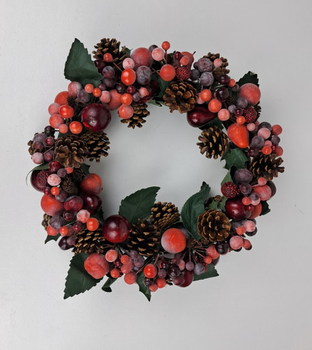 Christmas wreath red - red, berry