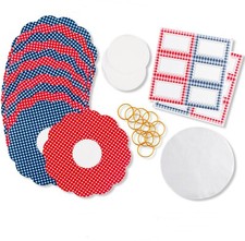 Gingham Jam Pot Covers 1lb Jar