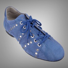 CESARE PACIOTTI US 7 STYLISH & TRENDY STUDDED DENIM SUEDE SPORT SHOES