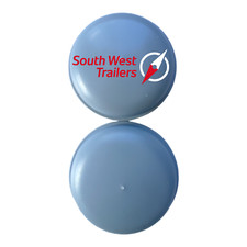 2x Hub Cap, Grey Plastic, 76mm