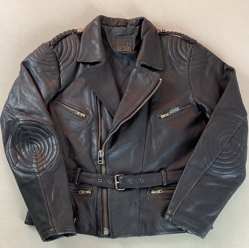 Vintage leather biker jacket - vintage,