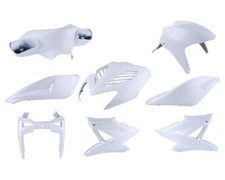 Fairing Kit Set 8 Pieces White Metallic for Yamaha Aerox 50 MBK Nitro Scooter